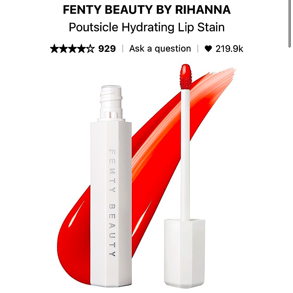 FENTY BEAUTY Poutsicle Hydrating Lip Stain in Zesty Bestie Coral, BRAND NEW!